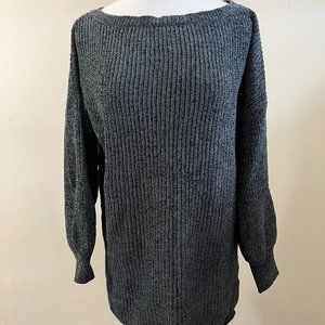 Express gray chenille tunic sweater